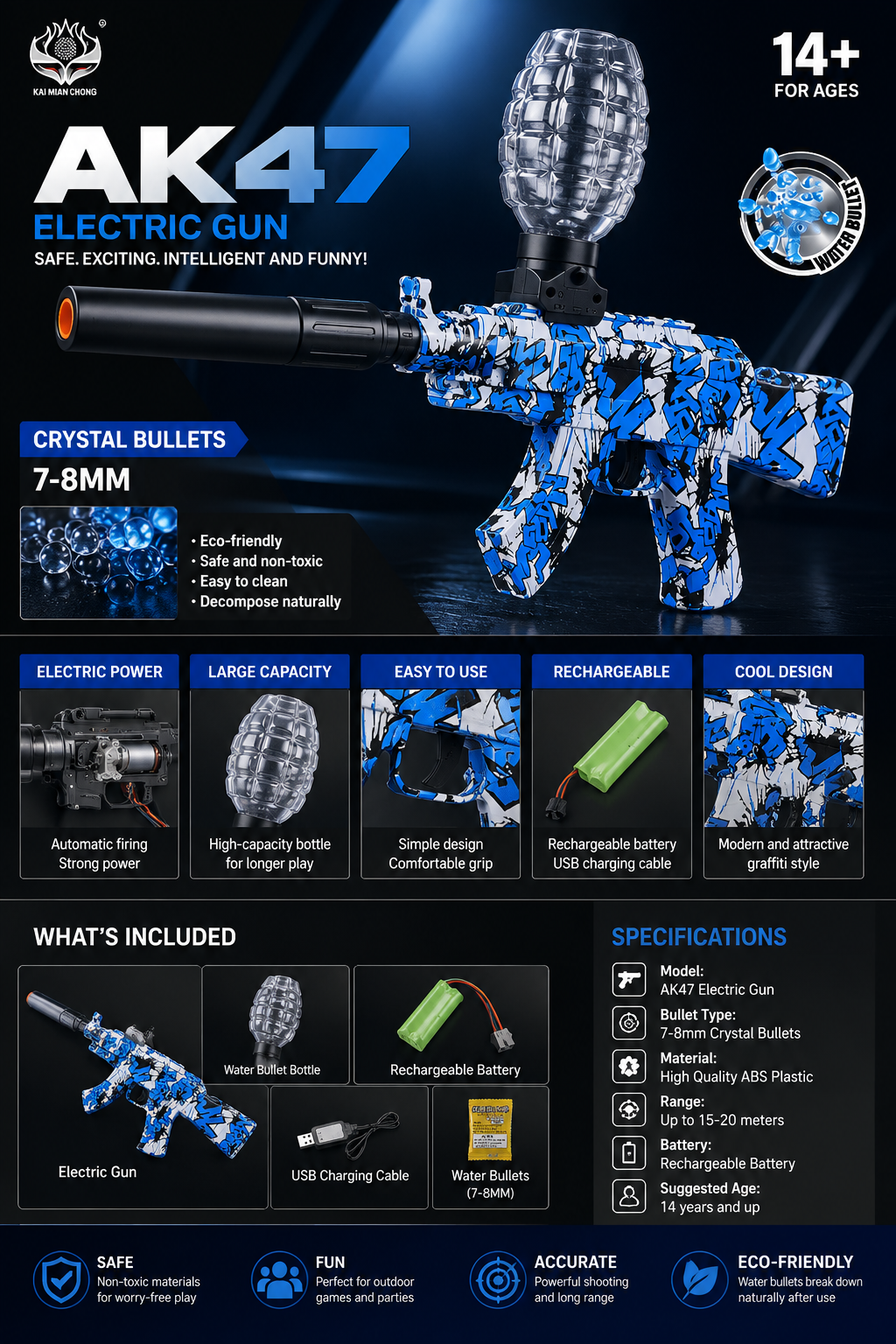 Pistola Hidrogel AK47