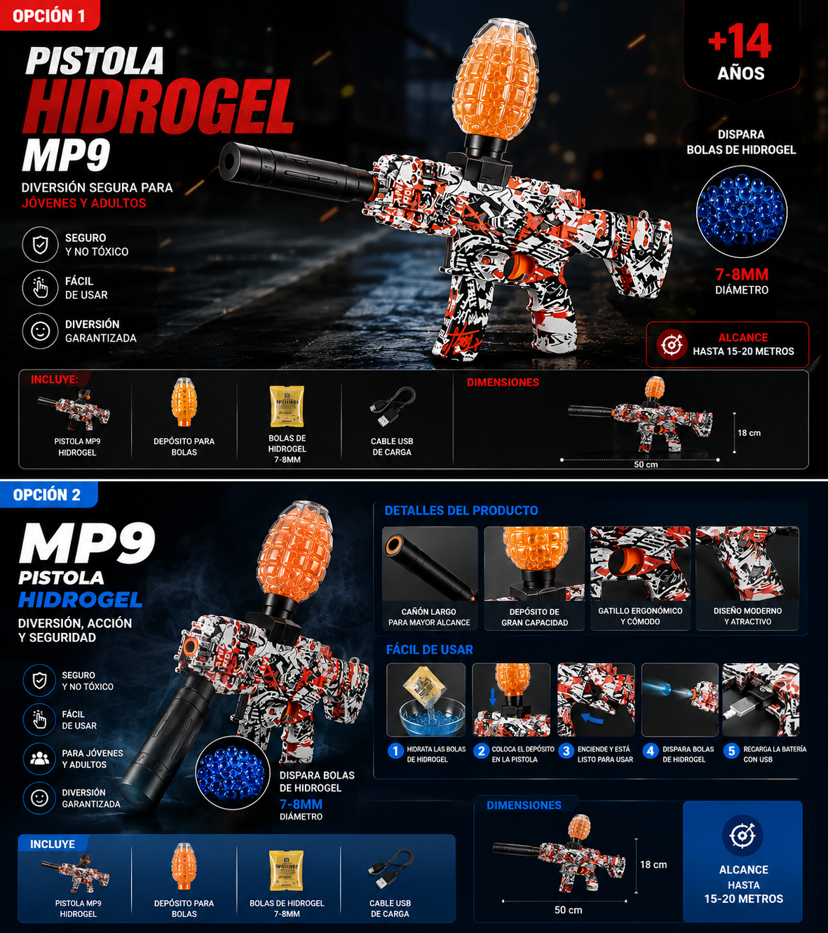 Pistola Hidrogel Mp9
